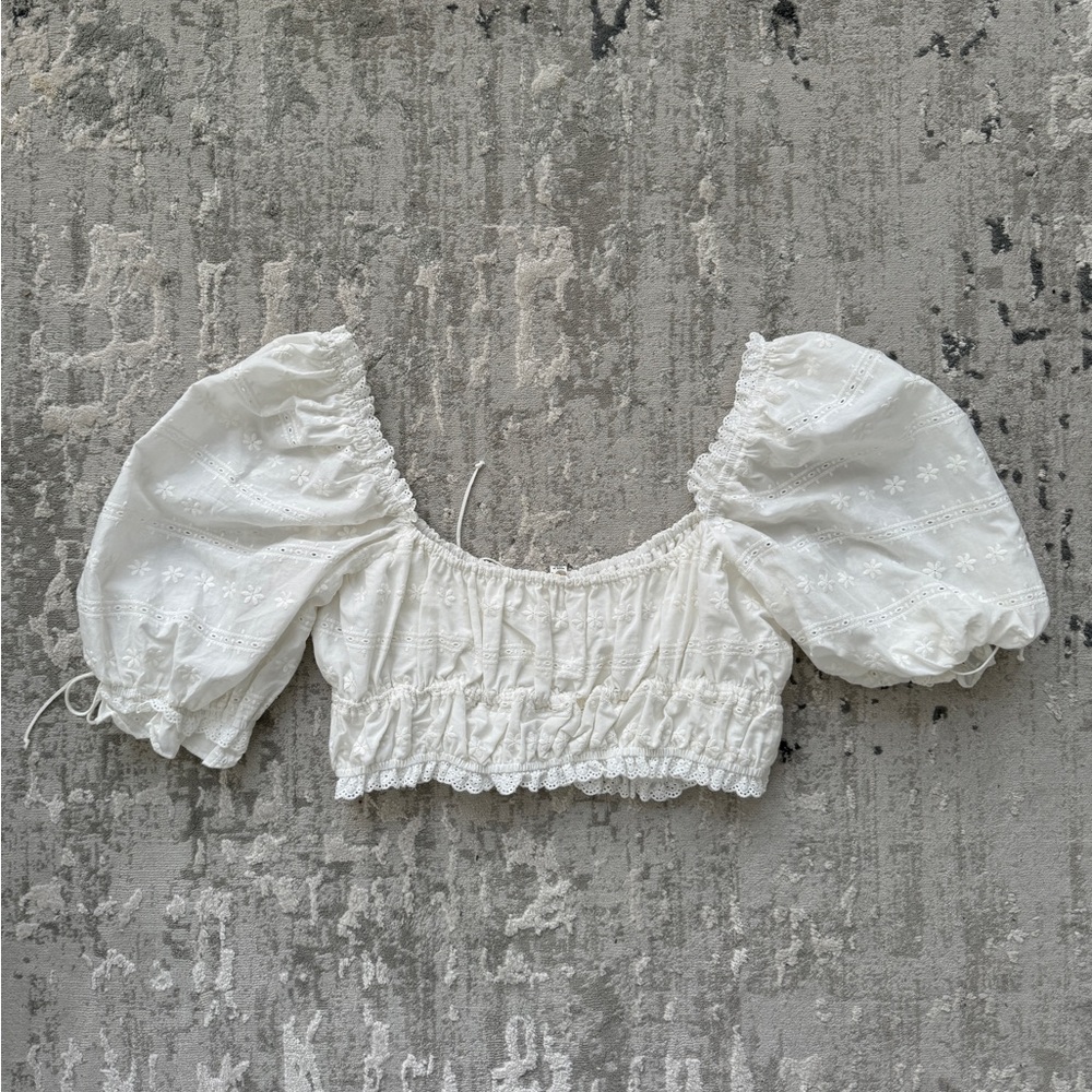 For Love & Lemons Cropped Blouse XL - Picture 3 of 3